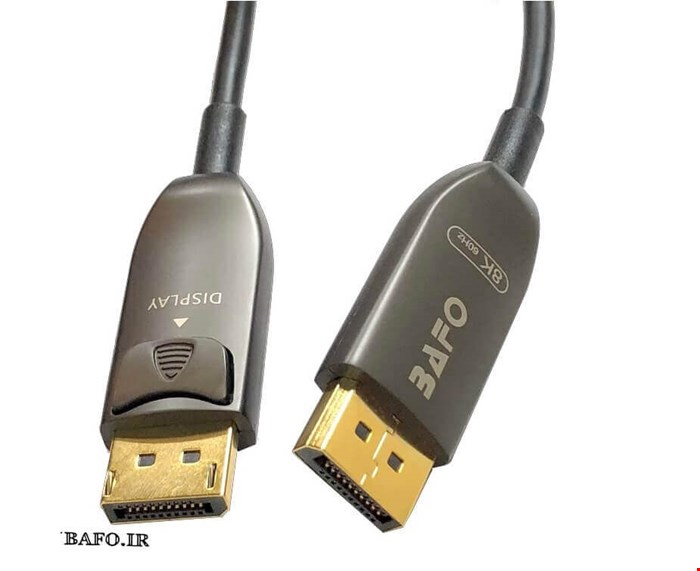 کابل دیسپلی پورت بافو  ورژن 1.4 فیبر نوری به متراژ 20 متری | DISPLAYPORT 1.4V 8K ACTIVE Optical Fiber  