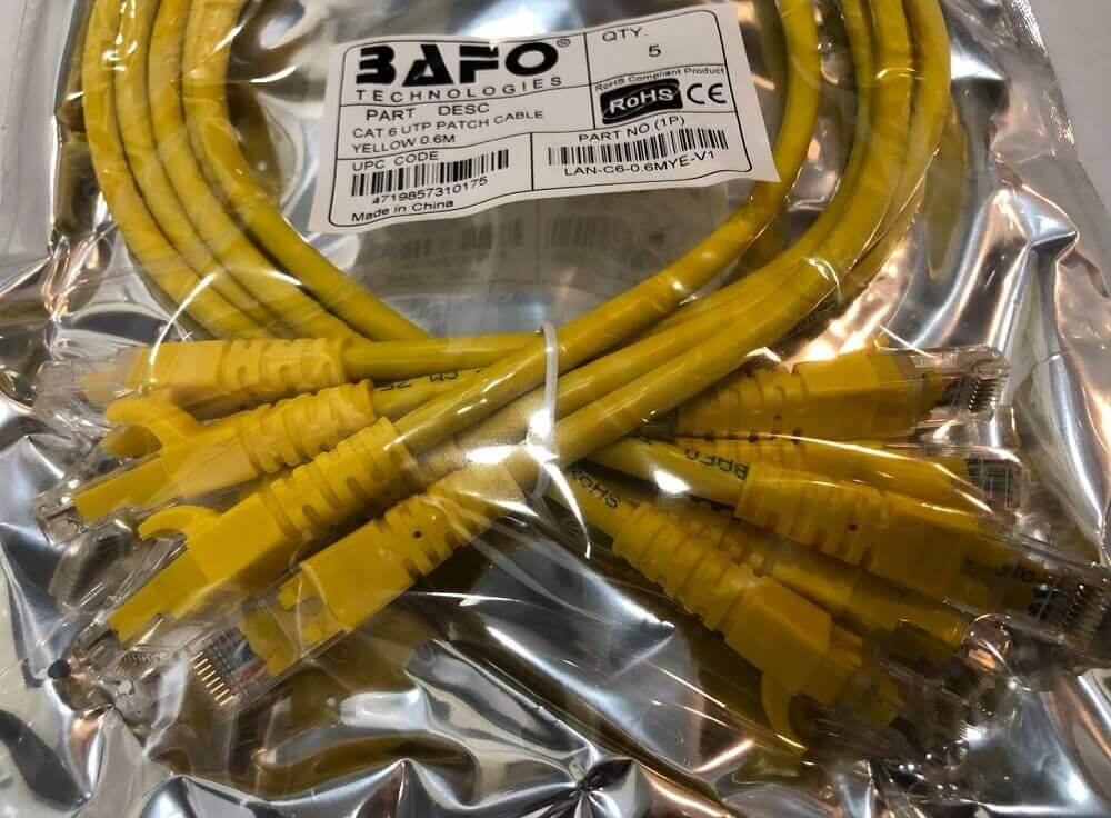 قیمت کابل CAT 6 پک 5تایی بافو