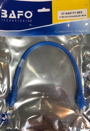 کابل شبکه cat 6 بافو 0.3 متر |Patch Cord Cat6 30cm bafo | پچ کورد Cat 6 سی سانتی متر