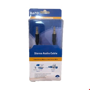 کابل  AUX 3.35MM Male to Male 1M BAFO | کابل صدا 1 به 1  یک متری بافو