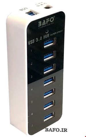 هاب USB 3.0 هفت پورت بافو مدل HUB BAFO BF-H 306 همراه با آداپتور