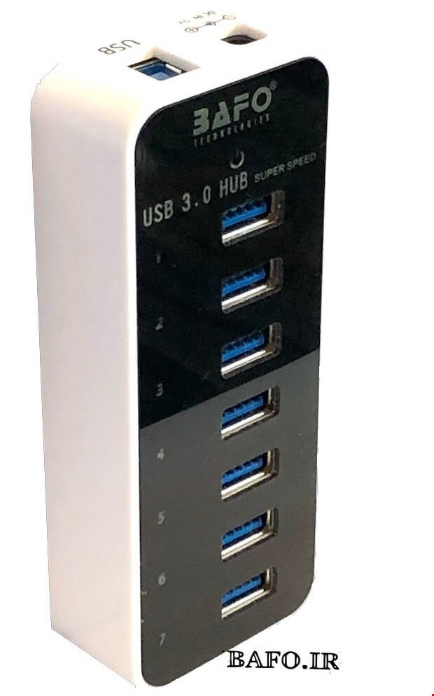 هاب USB 3.0 هفت پورت بافو مدل HUB BAFO BF-H 306 همراه با آداپتور