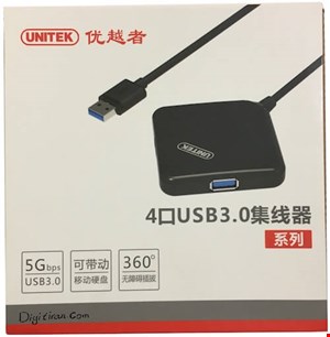 هاب ۴ پورت usb 3 یونیتک 3044 |  HUB USB3.0 UNITEK Y-3044 