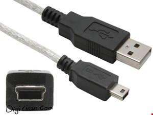 کابل هارد اکسترنال ۱ متری usb2  | کابل دوربین MINI USB | کابل USB دوربینکابل USB دوربین