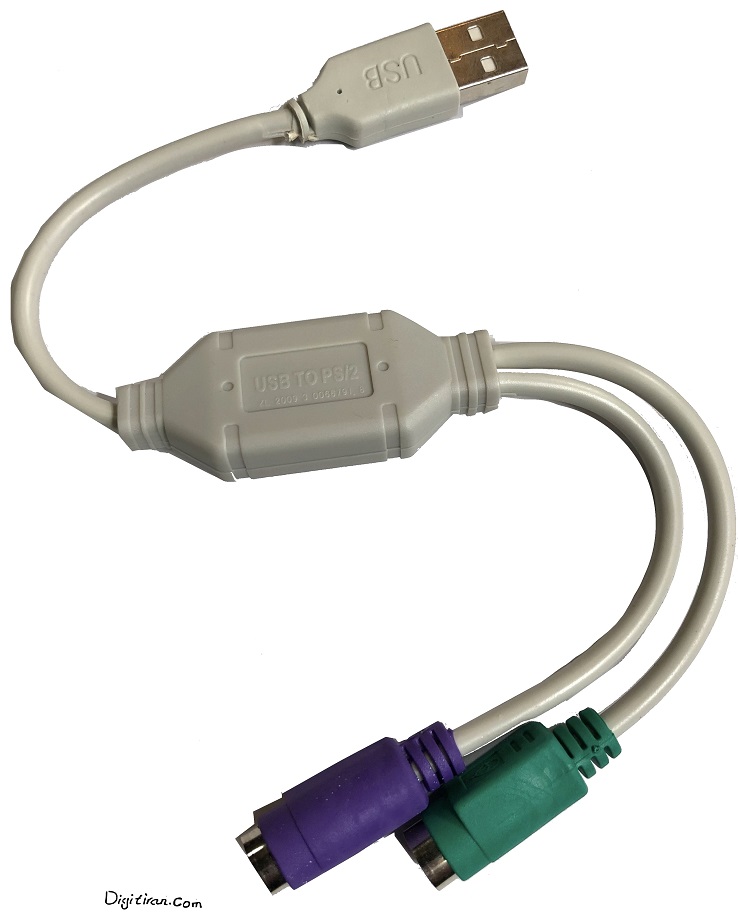  کابل تبدیل ps2 به USB به طول 30 سانتی متر          ps2 usb قیمت            تبدیل usb به ps2 کیبورد و موس            تبدیل سوکت قدیمی کیبورد به usb