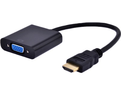 تبدیل HDMI به  VGA با کابل صدا که برای تبدیل پورت HDMI به پورت VGA استفاده می‌شود. 