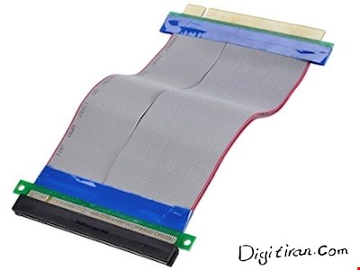 کابل افزایش طول کارت گرافیک | کابل فلت افزایش پورت PCIE 16X | کابل رایزر گرافیک