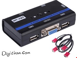 KVM USB 2 پورت اتوماتیک MT-VIKI 