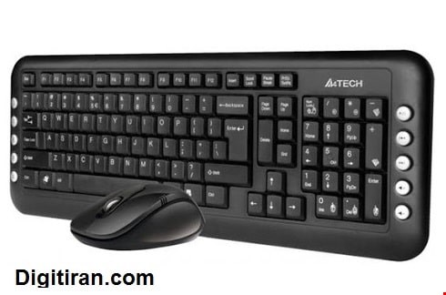 کیبورد و ماوس بی سیم ای فورتک مدل 7200 | کیبرد و موس A4tech 7200