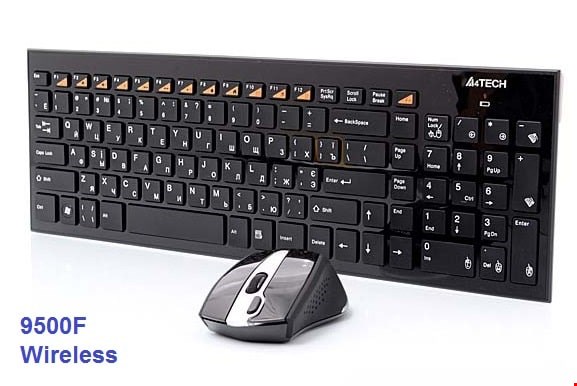 ماوس و کیبرد اسلیم ای فورتک مدل 9500 | کیبورد و موس بی سیم A4Tech 9500F