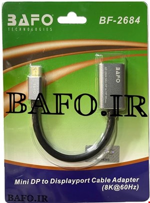 مبدل  mini DP to DisplayPort 8k 60Hz BF-2684| تبدیل مینی دیسپلی پورت به دیسپلی پورت بافو
