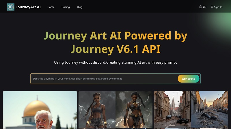 ساخت تصاویر بسیار با کیفیت با هوش مصنوعی journeyart.ai