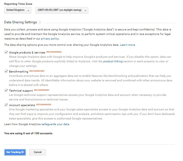 اقدام به ثبت نام در گوگل آنالیتیکس Google Analytics